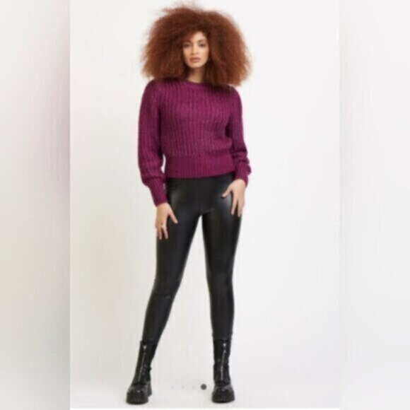 DEX Loose  Knit Sweater Magenta NWT Sz Small - Picture 7 of 12